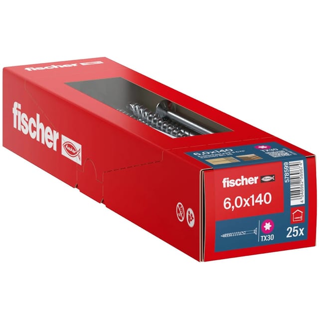 Fischer Schraube PowerFast II Ø 6 x 140 mm 25 Stk