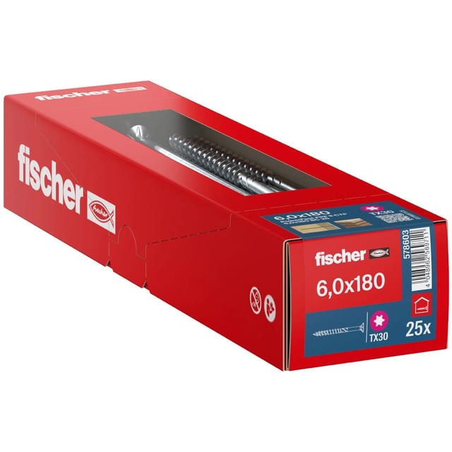 Fischer Schraube PowerFast II Ø 6 x 180 mm 25 Stk