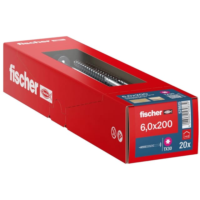 Fischer Holzbauschraube PowerFast II Tellerkopf Ø 6 x 200 mm 20 Stk