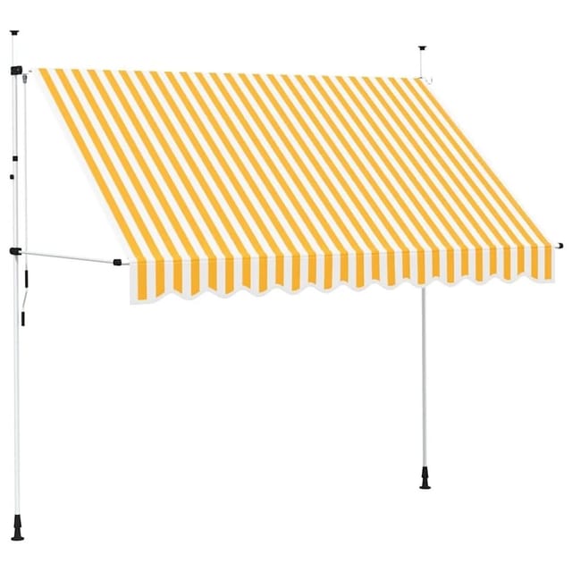 vidaXL Einziehbare Markise Handbetrieben 300 cm Orange/Weiß Gestreift 43234