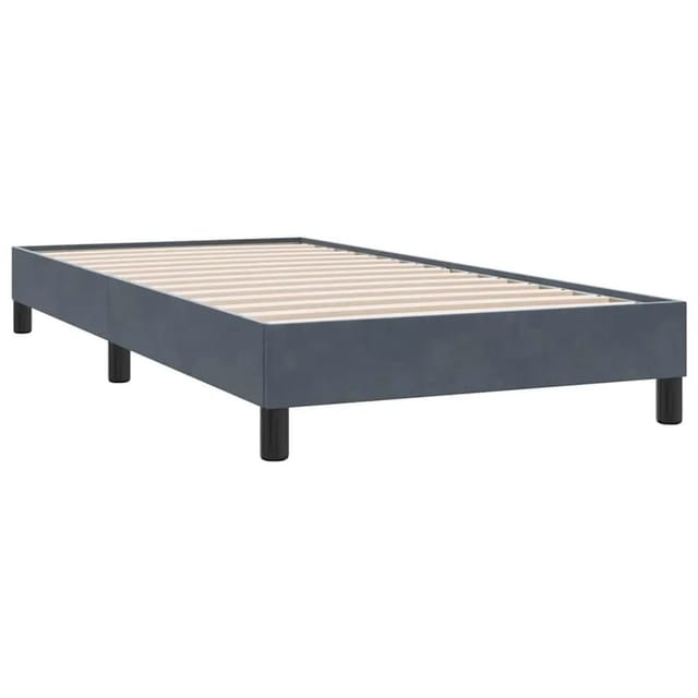 vidaXL Boxspringbett ohne Matratze Dunkelgrau 100x210 cm Samt 3315814