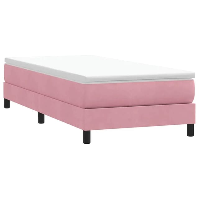 vidaXL Boxspringbett ohne Matratze Rosa 80x220 cm Samt 3315854