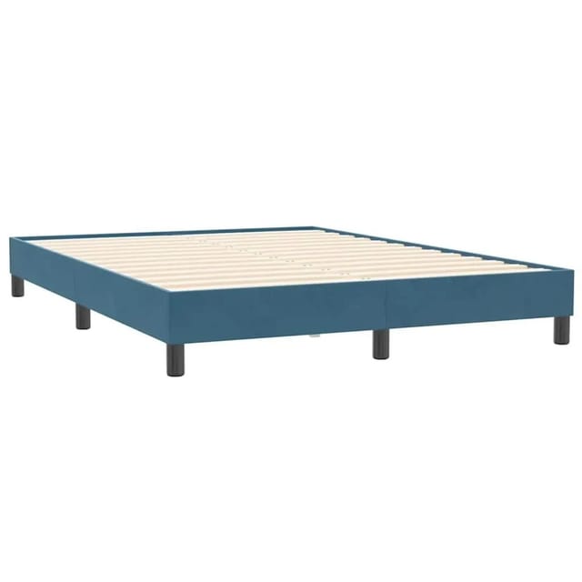 vidaXL Boxspringbett ohne Matratze Dunkelblau 140x210 cm Samt 3315829