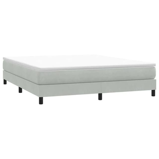 vidaXL Boxspringbett ohne Matratze Hellgrau 180x220 cm Samt 3315885
