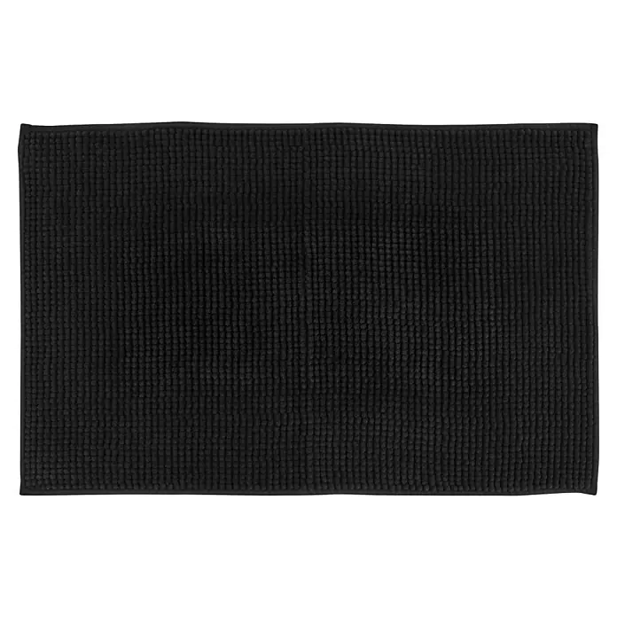 Badteppich Zottel (50 x 80 cm, Schwarz, 100% Polyester)