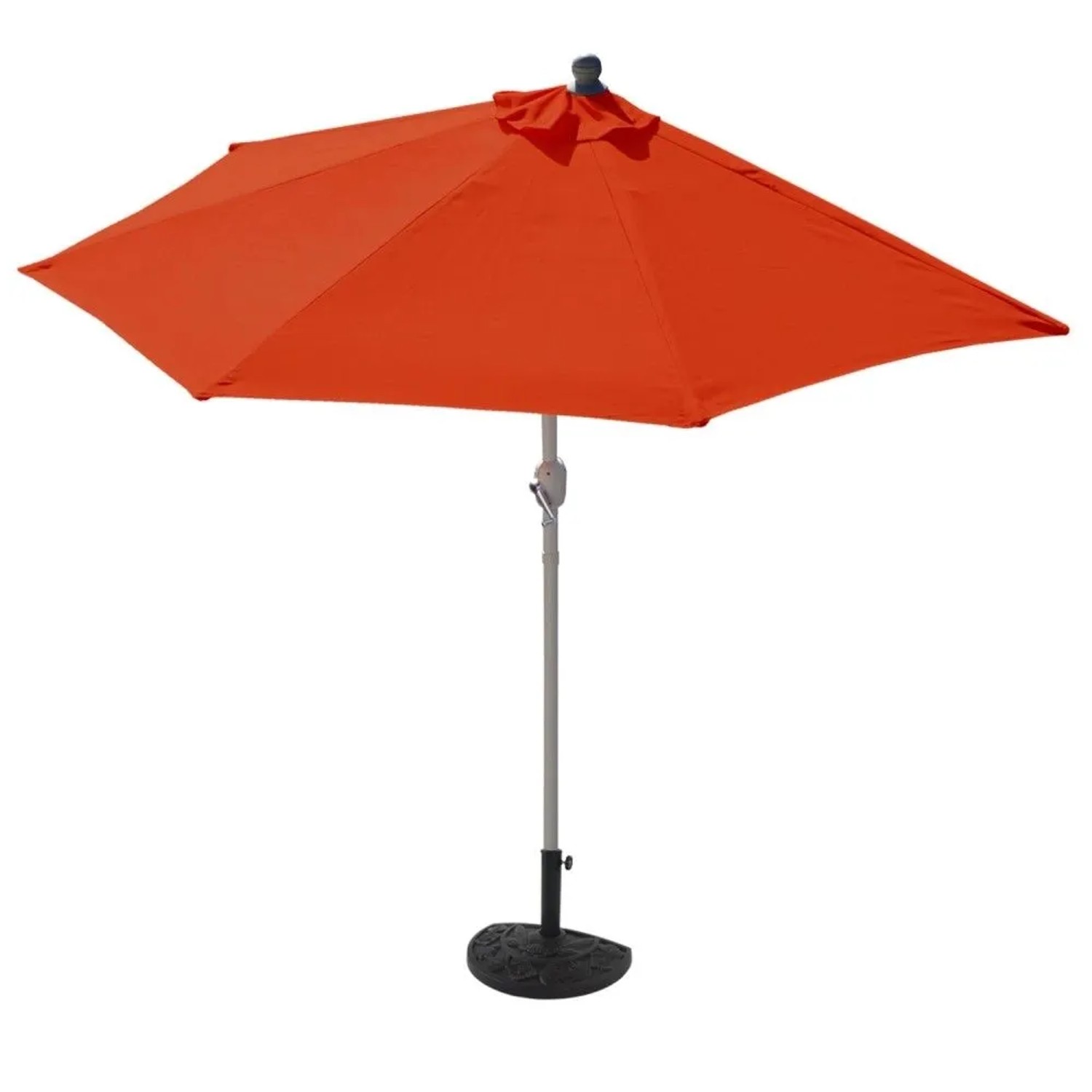 MCW Sonnenschirm Lorca Halbrund 2,7m UV 50+ 270cm Terracotta mit Ständer