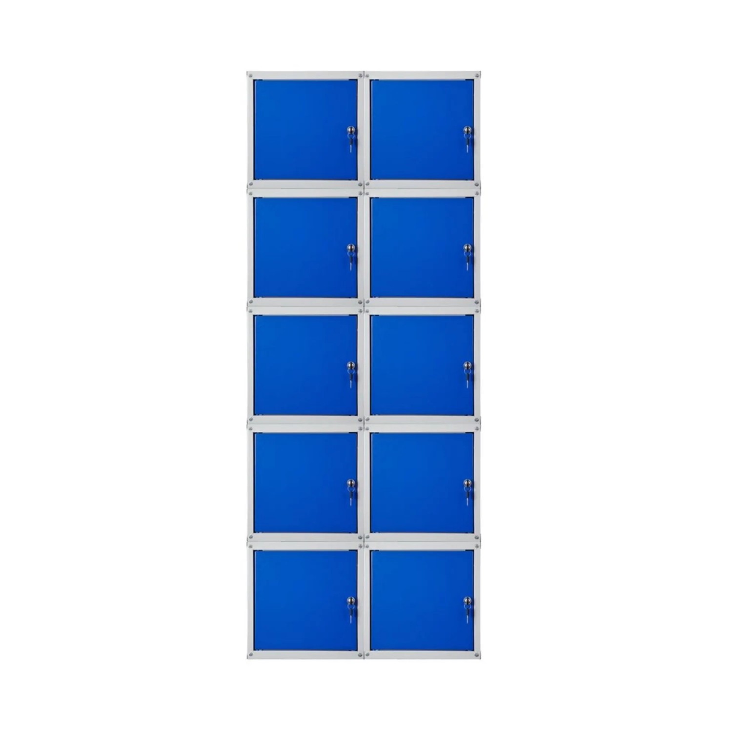 PROREGAL Mega Deal 10x Schließfachwürfel Cubic HxBxT 35 x 35 x 35 cm Grau-Blau