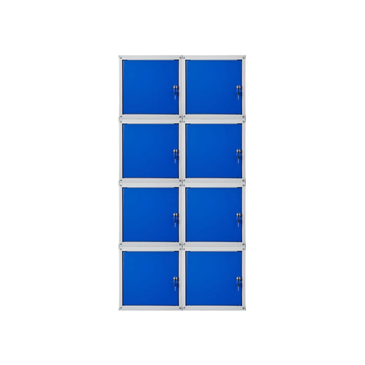 PROREGAL Mega Deal 8x Schließfachwürfel Cubic HxBxT 35 x 35 x 35 cm Grau-Blau