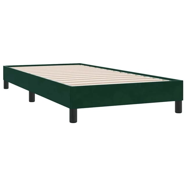 vidaXL Boxspringbett ohne Matratze Dunkelgrün 100x210 cm Samt 3315816