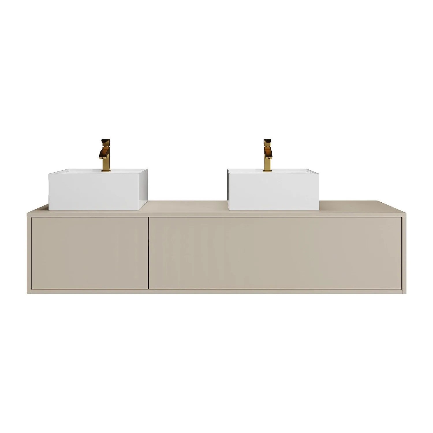 Vente-unique Doppelwaschtisch Isaure Beige 150 cm
