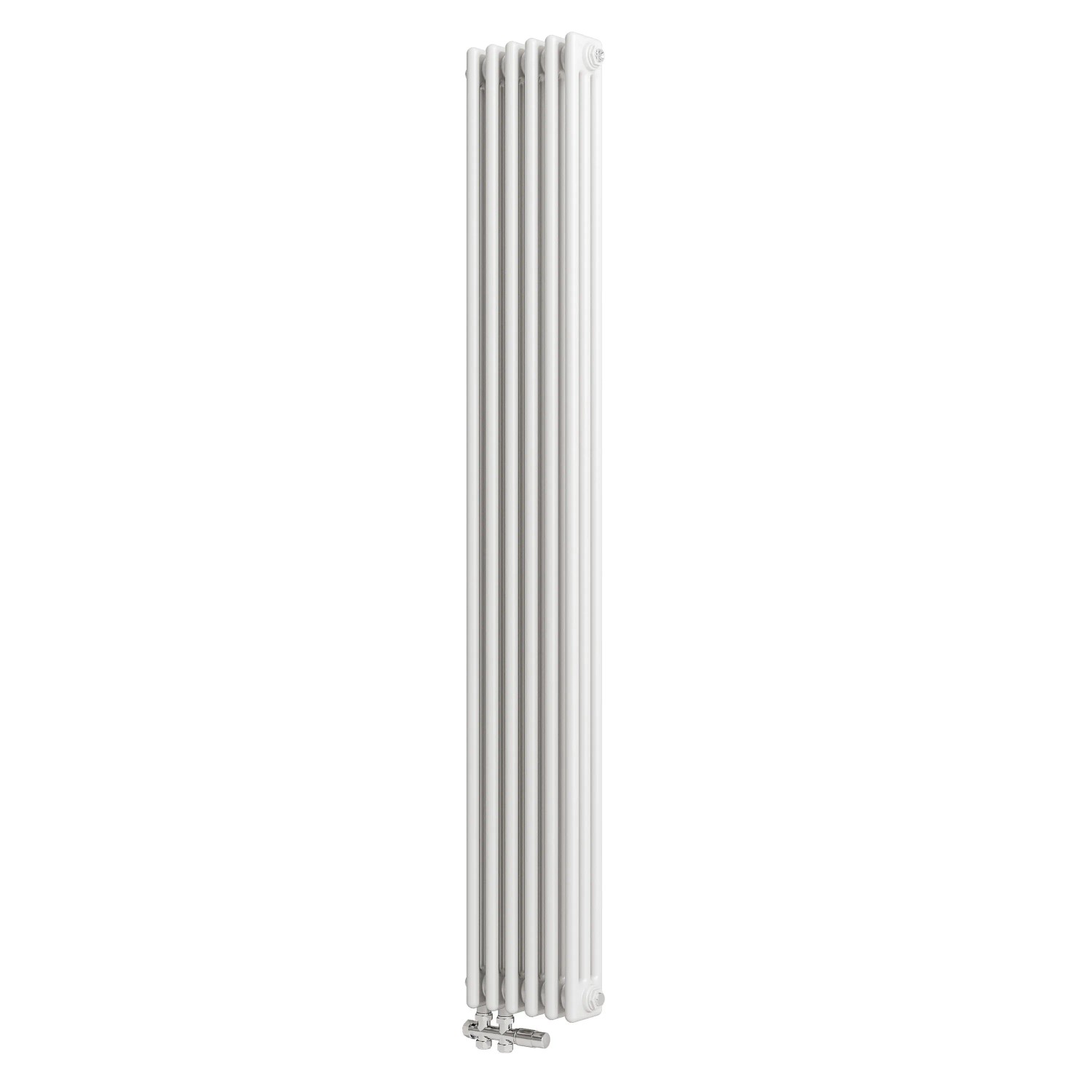 Duschparadies Traditioneller Heizkörper 1800 x 290 mm 1204W Dreilagig Gusseisenstil Weiß