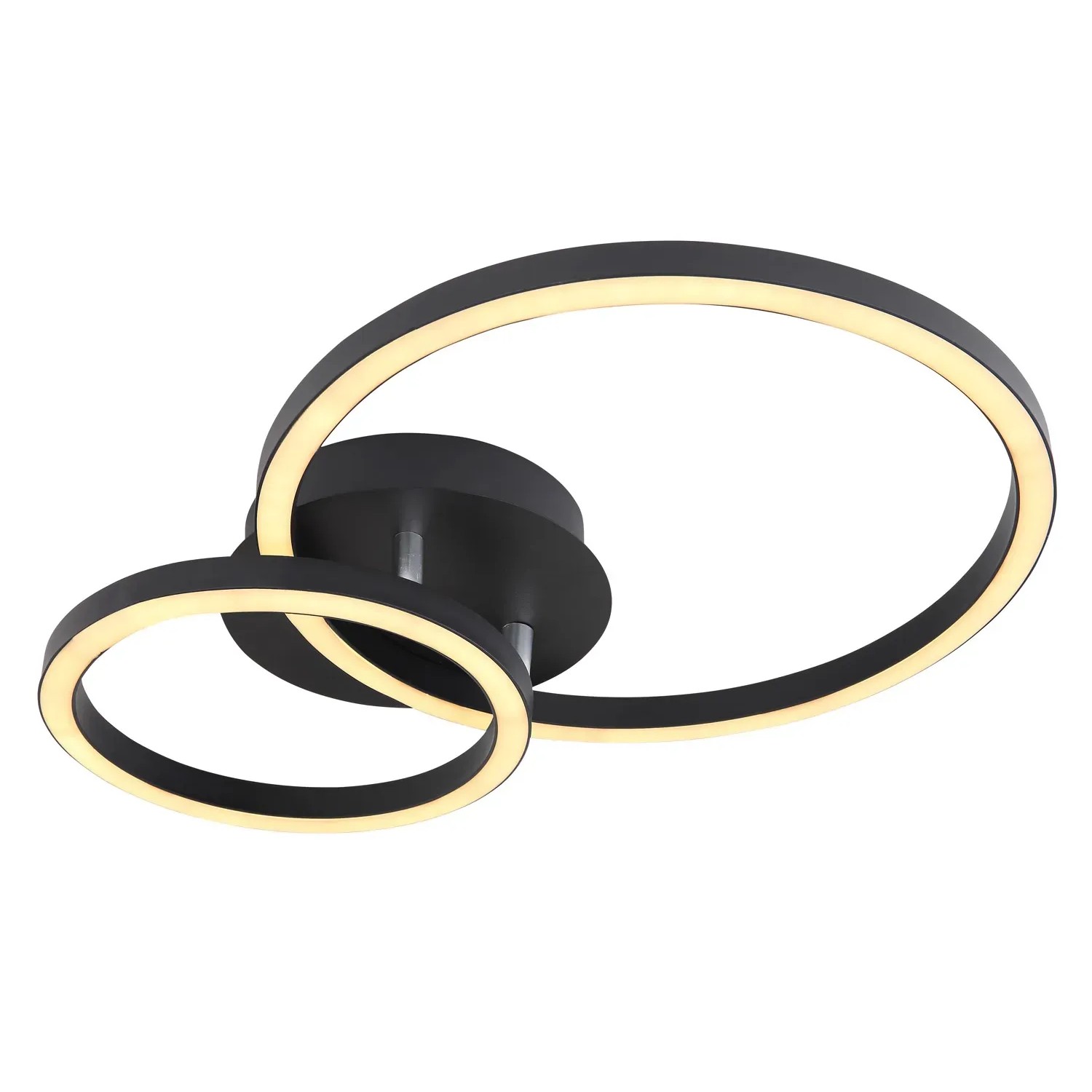 Globo LED-Deckenleuchte Reggy Schwarz 42 x 30 cm