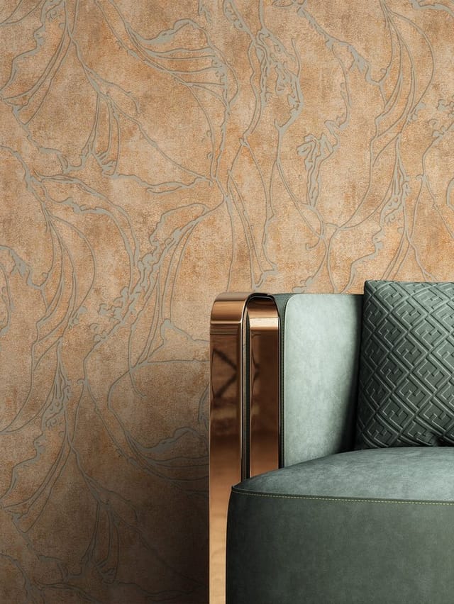 Newroom Vliestapete Fozia Copper Grafik Modern FSC®