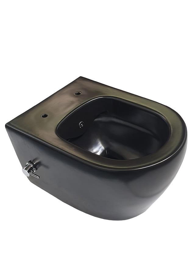 Belvit Spülrandloses Wand-WC Taharet/Bidet/Dusch-WC Kalt/-Warmwasserarmatur Schwarz
