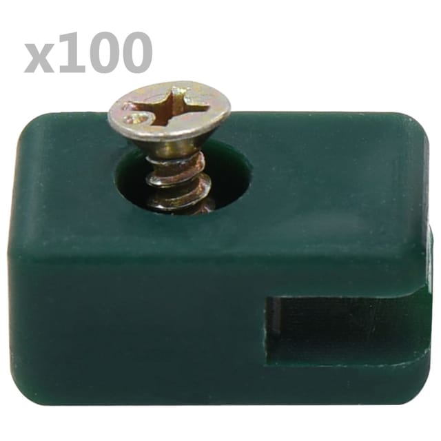 vidaXL Spanndrahthalter mit Schraube 100 Stk Grün 144507
