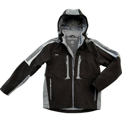 Softshelljacke Proaktiv, schwarz/grau, Größe M