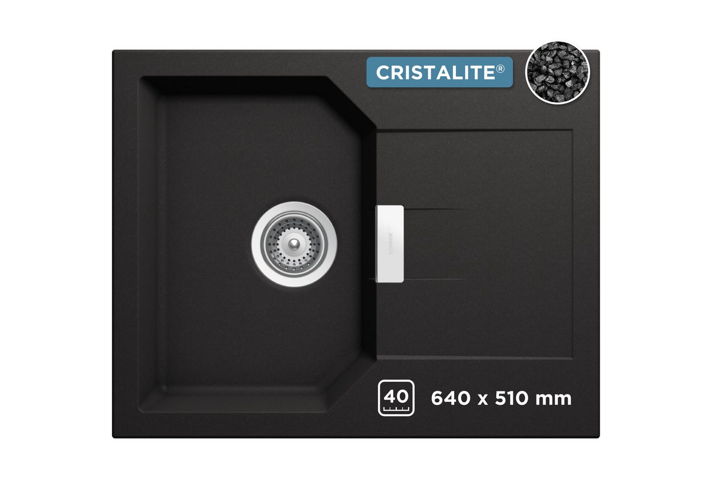 Schock Granitspüle Lucca, rechteckig, 64/51 cm Bild 5