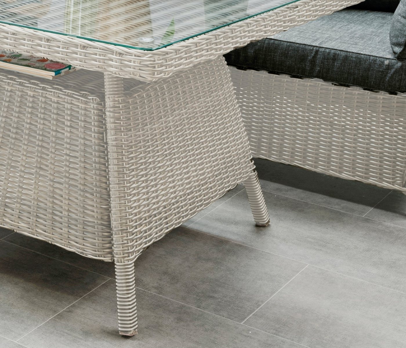 Destiny Garten-Essgruppe PALMA, (10-tlg., 2x Schenkel, 1x Eckmodul, 1x Tisch, inkl. Auflagen), Aluminium, Polyrattan Bild 3