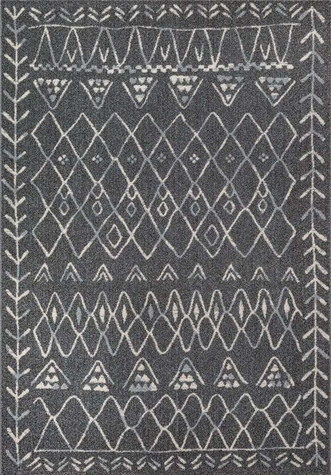 Sanat Teppich Boho 8200, auch als Läufer und in Rund, rechteckig, Höhe: 10 mm, Kurzflor, robust, Boho, Scandic, für Fussbodenheizung geeignet Bild 4