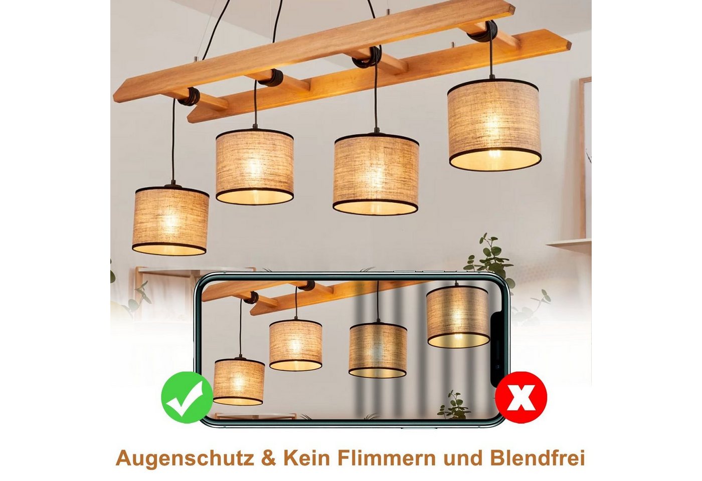 ZMH LED-Leuchtmittel LED Glühbirnen Vintage Lampe Birnen 4W Energiesparlampe, E27, 2 St., 2700k, nicht dimmbar Bild 5