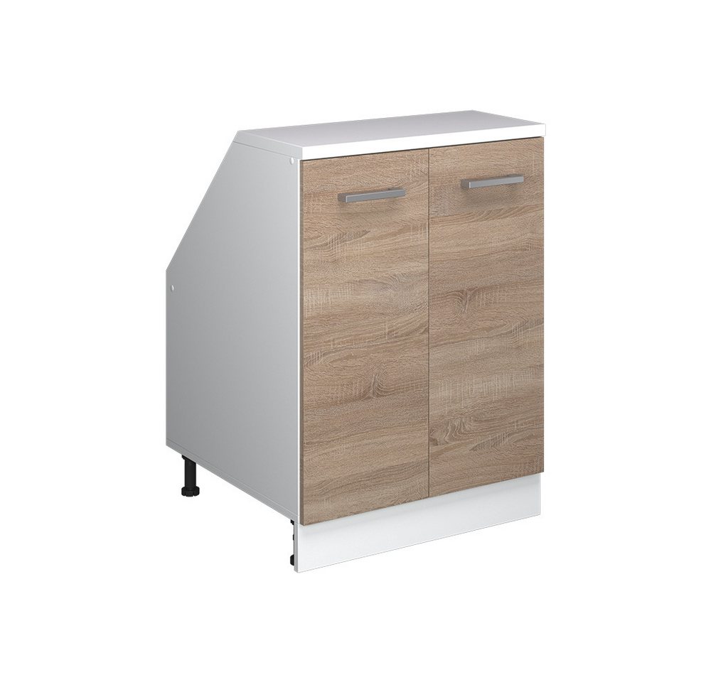 Vicco Kommode Rion, Sonoma/Weiß, 60 x 81.6 cm mit 2 Türen, Schrankkorpus 60 cm ... (1 St) Bild 5