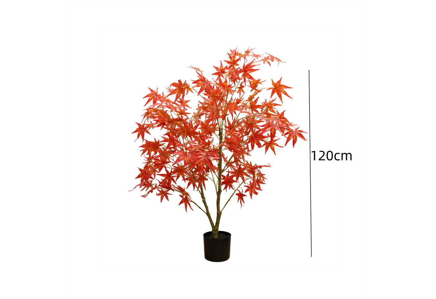 Künstliche Zimmerpflanze 2pcs künstliche Ahornbäume, Herbst realistischen Ahornbaum im Topf, GarveeMore, Höhe 120 cm, 4ft/5ft/6ft künstliche Ahorn Herbst Baum für Ernte Party Home Decor