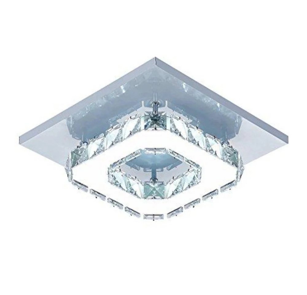 Riserva Deckenleuchten Kristall Quadrat LED Deckenleuchte 12W Kaltweiß 6500K
