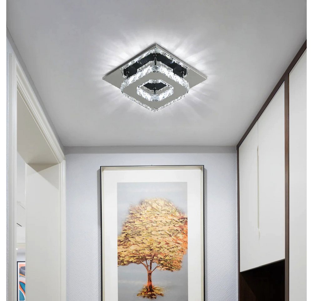 Riserva Deckenleuchten Kristall Quadrat LED Deckenleuchte 12W Kaltweiß 6500K Bild 5