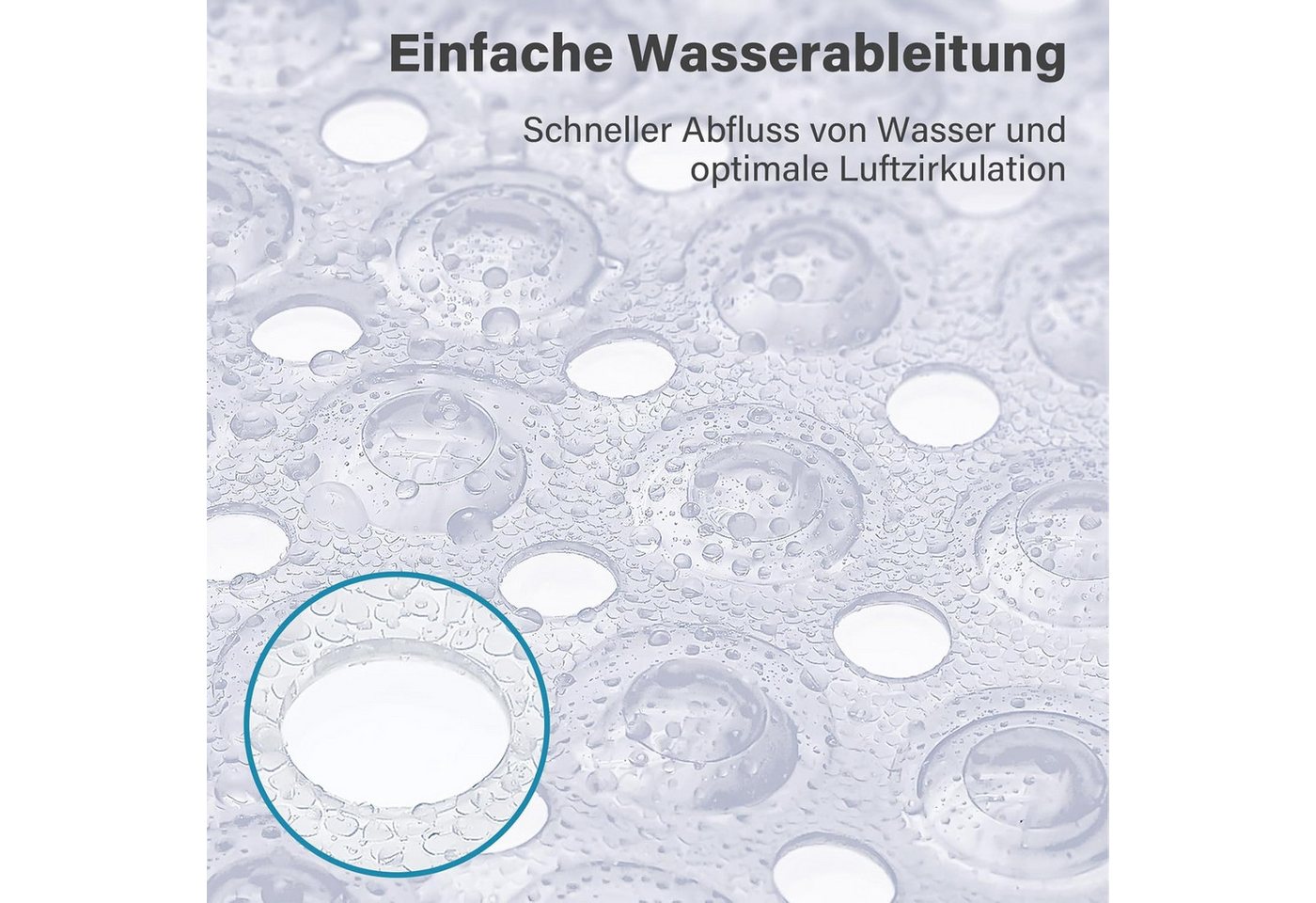 Forrlite Badematte Badewannenmatte rutschfest, BPA Frei Antirutschmatte, 100 x 40 cm, Extra Lang Duschmatte Schnelltrocknend & Maschinenwaschbar Schimmelresistent Badewanne Badematte, Transparent Bild 3