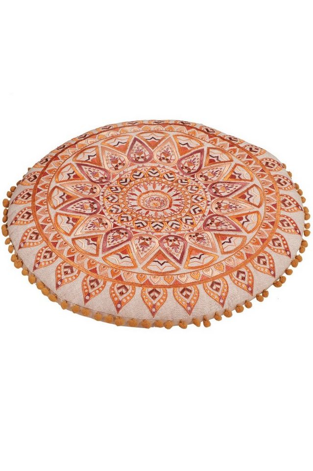 Marrakesch Orient & Mediterran Interior Bodenkissen Orientalisches Bodenkissen Aziza modern aus Baumwolle in Braun 55 cm, Handarbeit Bild 3