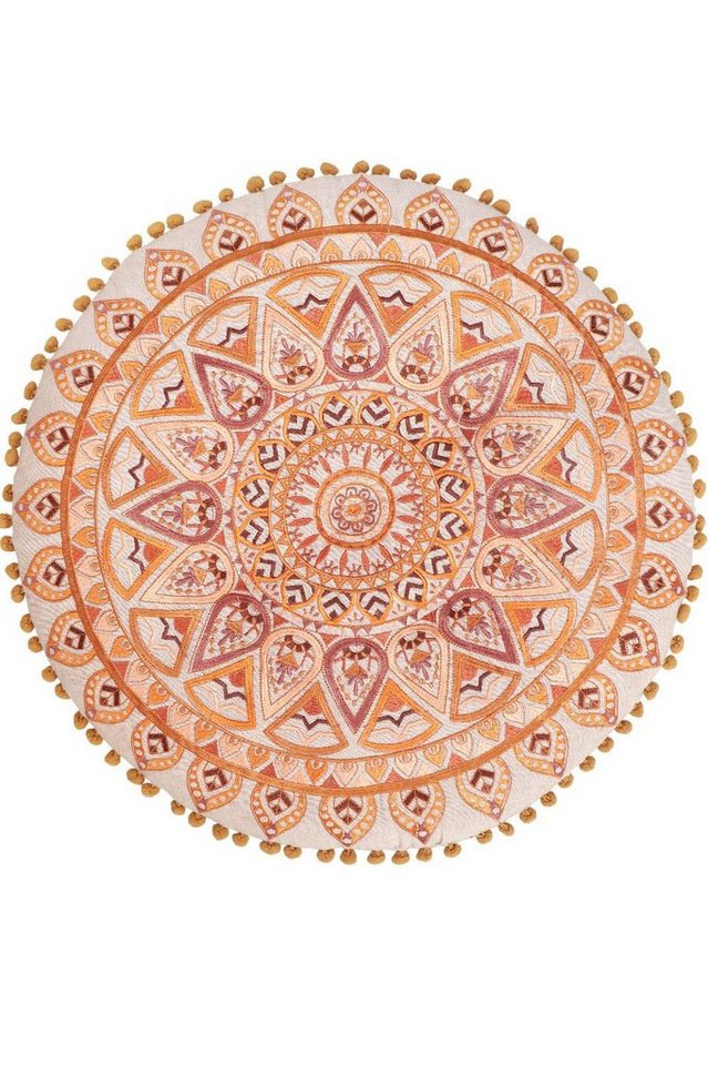 Marrakesch Orient & Mediterran Interior Bodenkissen Orientalisches Bodenkissen Aziza modern aus Baumwolle in Braun 55 cm, Handarbeit Bild 5
