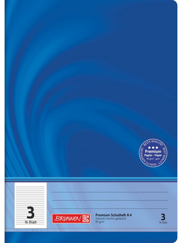 Baier & Schneider Schulheft Schulheft Premium Vivendi A4 Lineatur 3 blau, zwei Linien pro Zeile 3 5 mm Abstand Lineatur 3 Bild 2