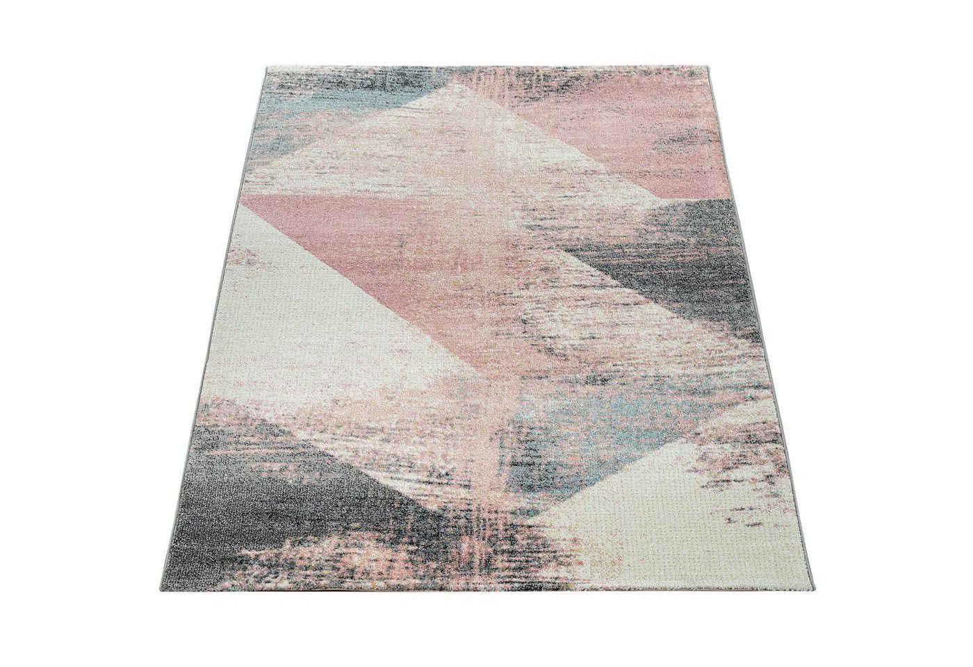 KADIMA DESIGN Teppich Farbverlauf Wohnzimmer schmutzabweisend Teppich Kurzflor, Rechteckig, Höhe: 16 mm, Florhöhe: 12 mm, 100% Polypropylen, Rechteckig, 60x100cm, Mehrfarbig Bild 3