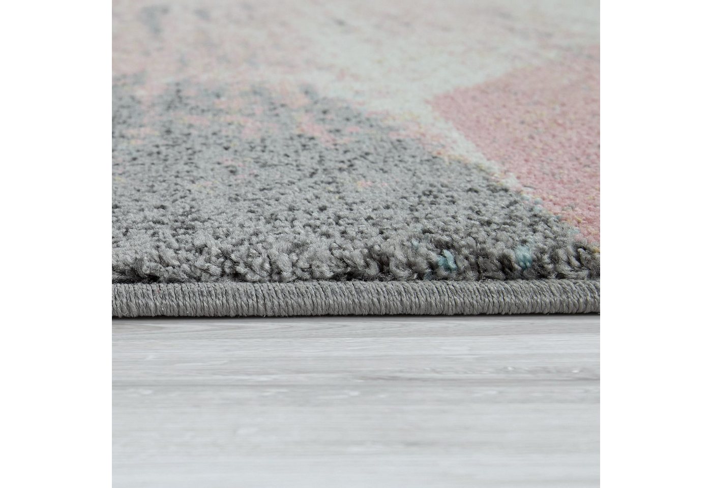KADIMA DESIGN Teppich Farbverlauf Wohnzimmer schmutzabweisend Teppich Kurzflor, Rechteckig, Höhe: 16 mm, Florhöhe: 12 mm, 100% Polypropylen, Rechteckig, 60x100cm, Mehrfarbig Bild 4