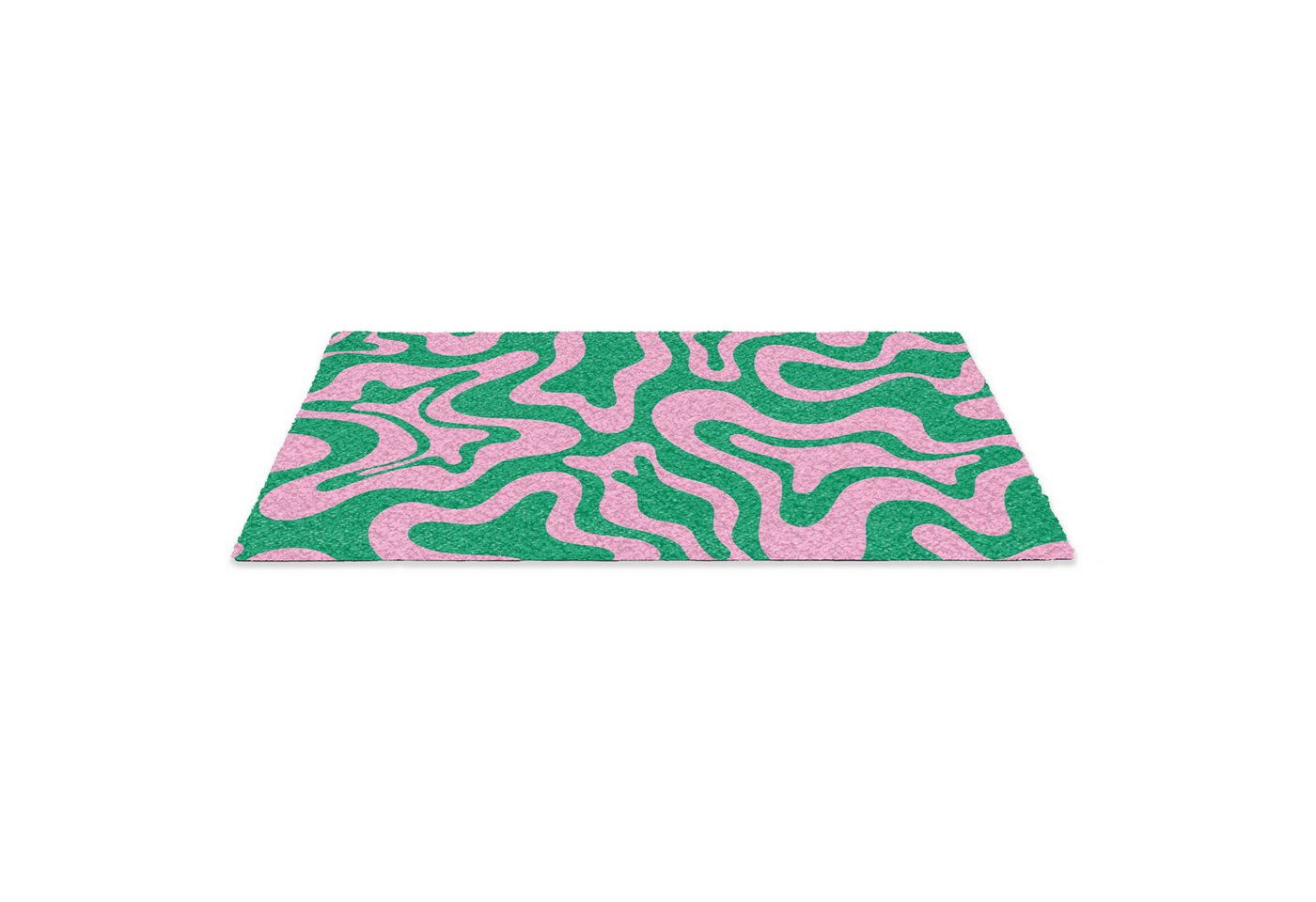 MuchoWow Fußmatte Abstrakt - Muster - Grün - Rosa - Farbenfroh, Rechteckig, innen Schmutzfangmatte, Tür, Schmutzfänger Flur, Teppich 60x40 cm Bild 2