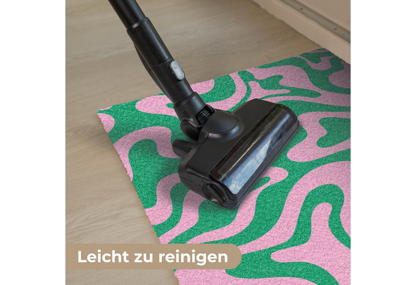 MuchoWow Fußmatte Abstrakt - Muster - Grün - Rosa - Farbenfroh, Rechteckig, innen Schmutzfangmatte, Tür, Schmutzfänger Flur, Teppich 60x40 cm Bild 5