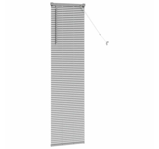 vidaXL Balkenjalousien mit Vorhängen Silber 175 x 50 cm Aluminium 42005912