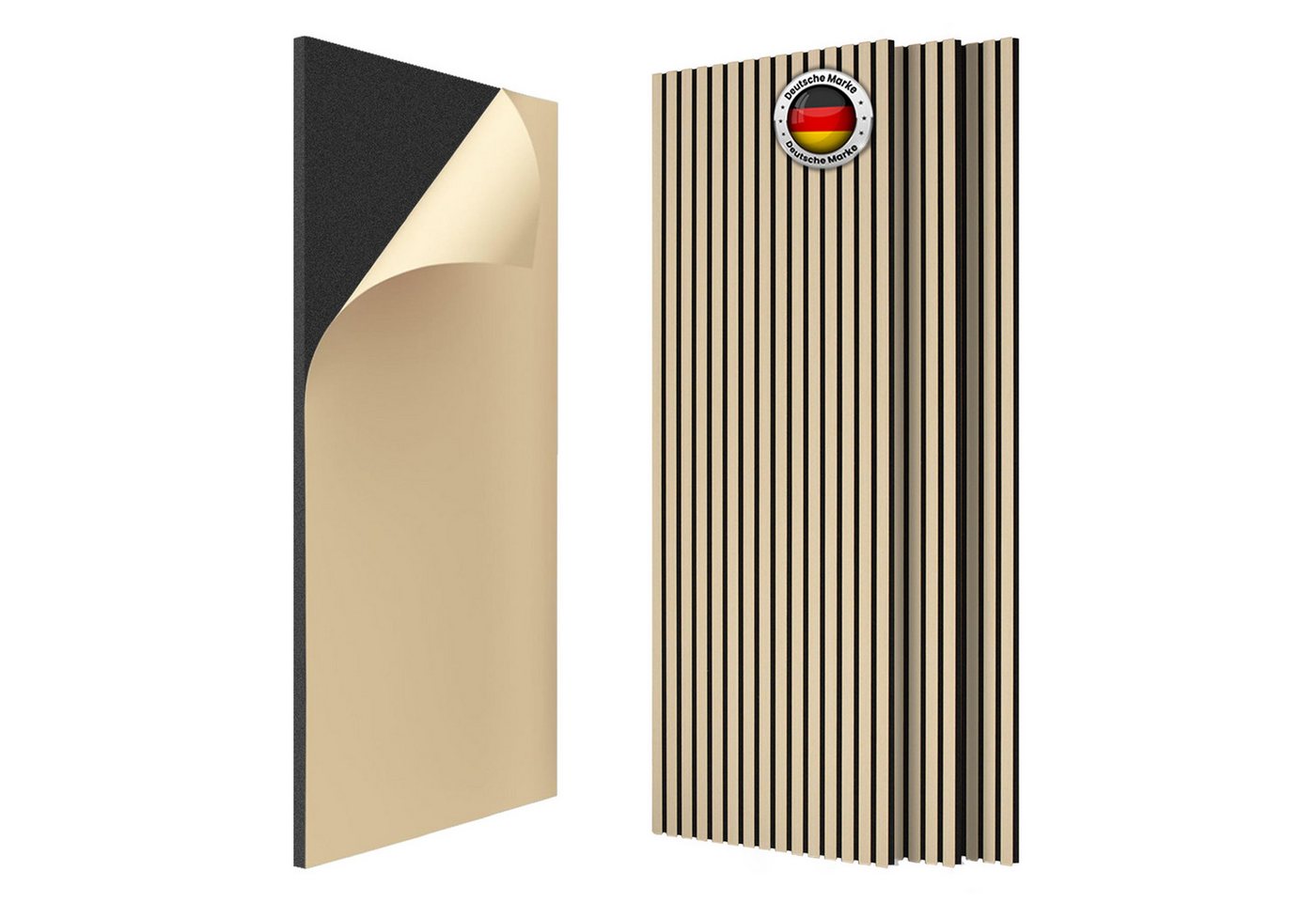 IZODEKOR 3D Wandpaneel Akustikpaneel Selbstklebend Holzoptik 60x120cm, BxL: 120x60 cm, 0,72 qm, (4 Wandpaneele, je 0,72 m², insgesamt 2,88 m) Bild 5