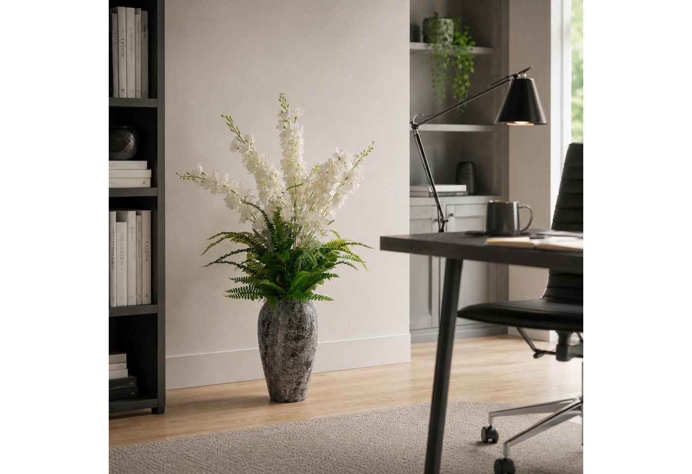 Kunstpflanze Blumengesteck künstlich mit Vase 104cm, UNUS HOME, Kunstblume, Kunstpflanze, mit Vase Bild 2
