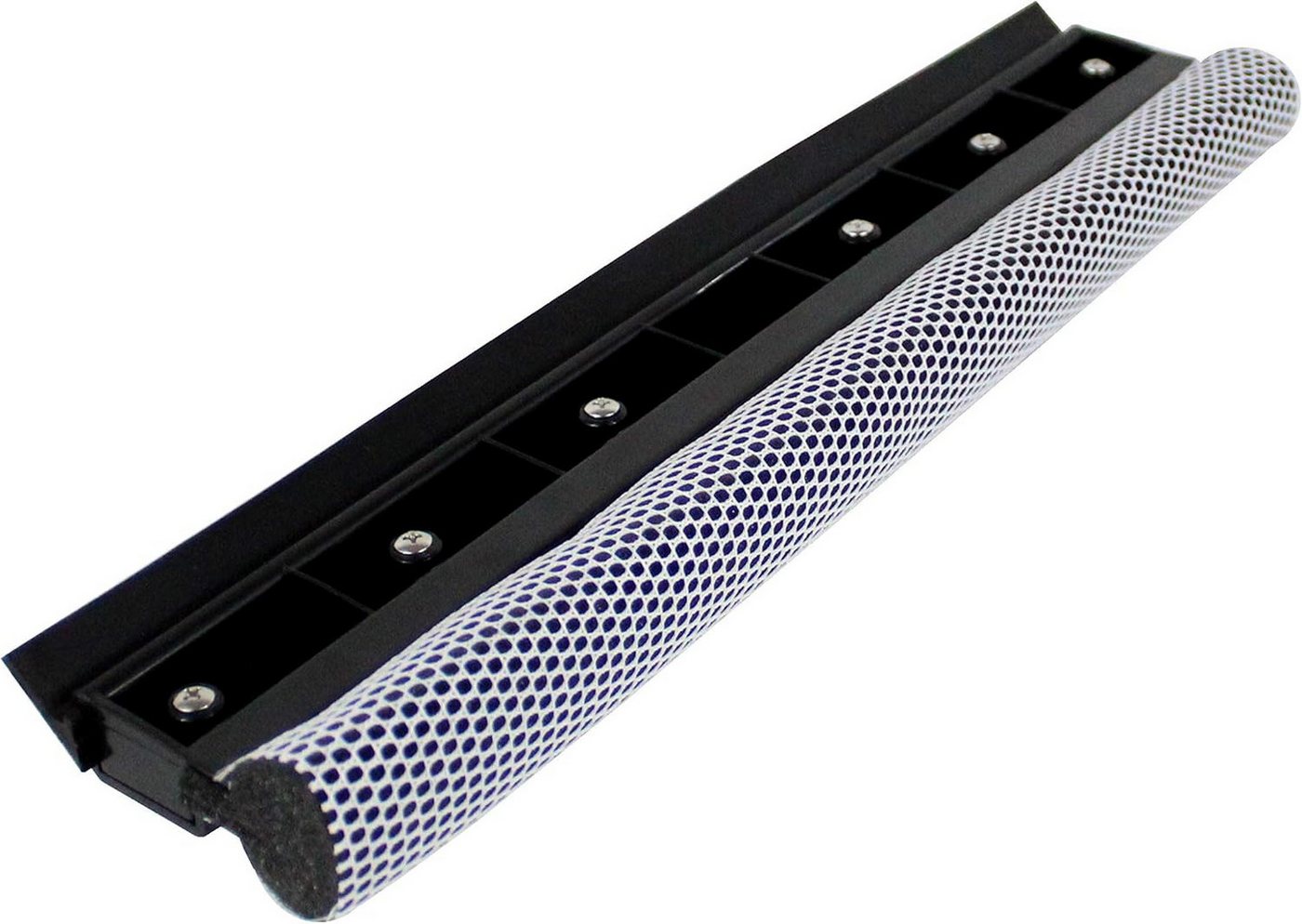 vom Pullach Hof Teleskopstiel Fensterwischer 37 cm mit Netzüberzug für Teleskopstange, Mit Abziehlippe, ideal für hartnäckigen Schmutz