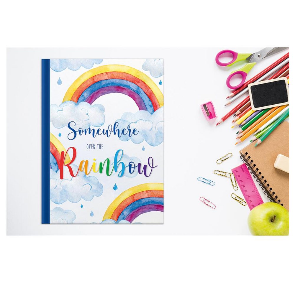 RNK Verlag Notizbuch Over the Rainbow DIN A4 Hardcover blanko 96 Blatt, Skizzenbuch, Zeichenbuch, Kreativbuch, Ideenbuch, Künstlerbuch Bild 4
