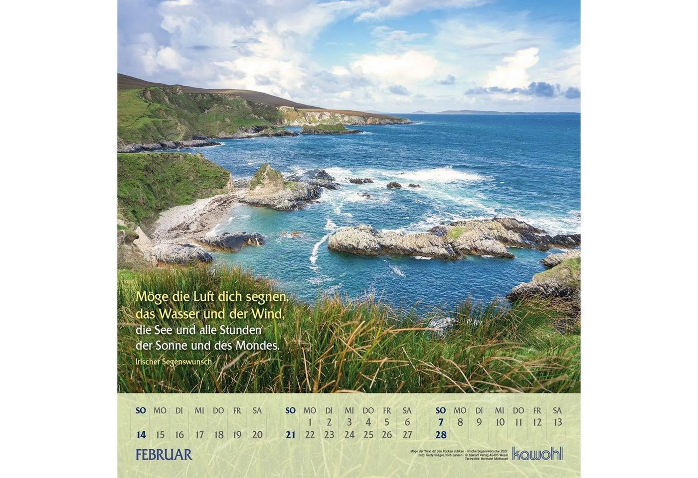 Wandkalender Möge der Wind dir den Rücken stärken 2027