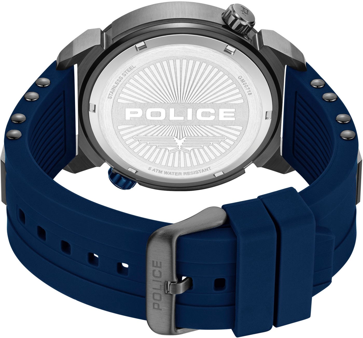 Police Multifunktionsuhr BOA PEWGM0071803, Quarzuhr, Armbanduhr, Herrenuhr, Silikonarmband, analog, Dualzeit Bild 3