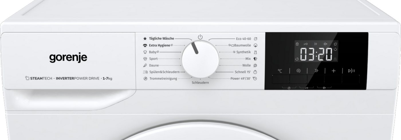 GORENJE Waschmaschine W51G1PS62BP, 6 kg, 1200 U/min, Trommelreinigungsprogramm, Aquastop-Schlauch Bild 3
