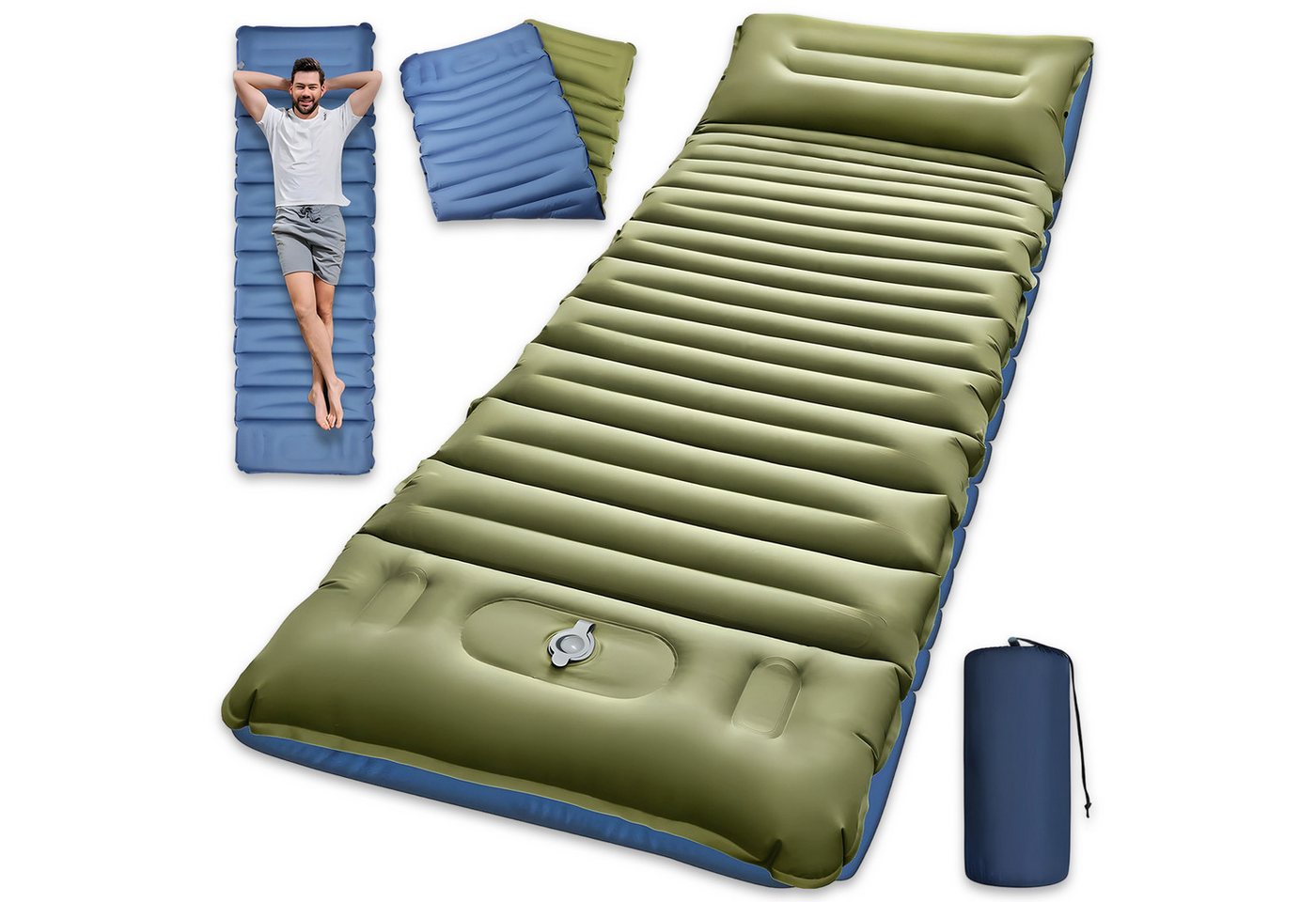 AKKEE Isomatte Outdoor, Isomatte Camping Outdoor, Isomatte Ultraleicht 198 x 68 cm, Outdoor Camping Schlafmatte Aufblasbar Sleeping Pad Bild 4