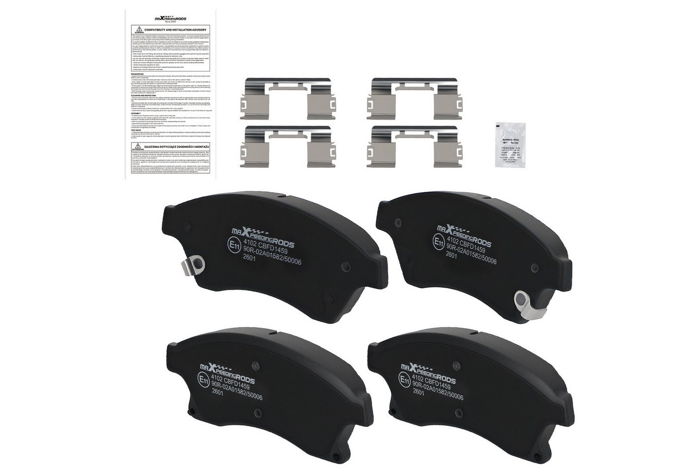 maXpeedingrods Bremsbelag, 4x Bremsbeläge Vorne For Chevrolet Cruze 1.4-2.0 Opel Astra J 1.2-2.0 Bild 2