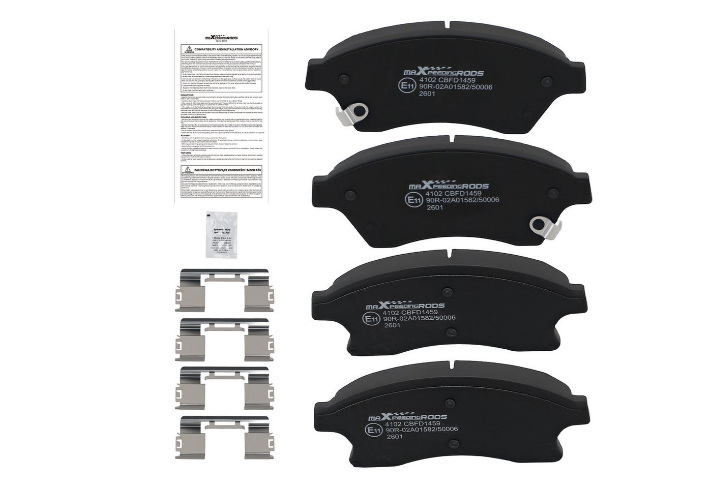 maXpeedingrods Bremsbelag, 4x Bremsbeläge Vorne For Chevrolet Cruze 1.4-2.0 Opel Astra J 1.2-2.0 Bild 5