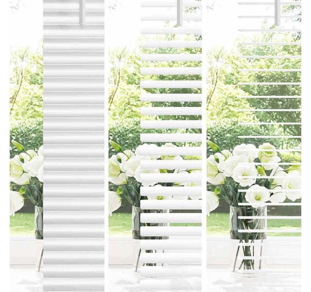 vidaXL Balkenjalousien mit Vorhängen Weiß 175 x 65 cm Aluminium 42005990