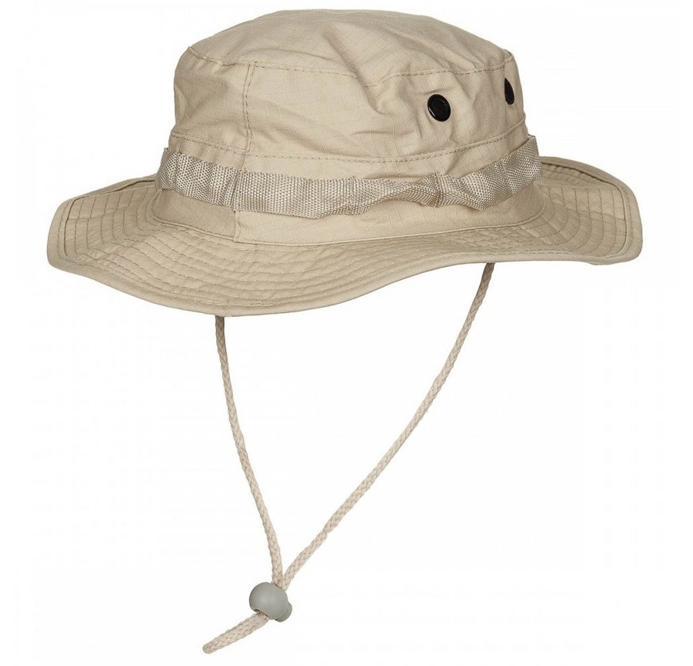 MFH Outdoorhut US GI Buschhut, mit Kinnband, GI Boonie, Rip Stop, khaki - M (Packung) umlaufende Schlaufen Bild 2