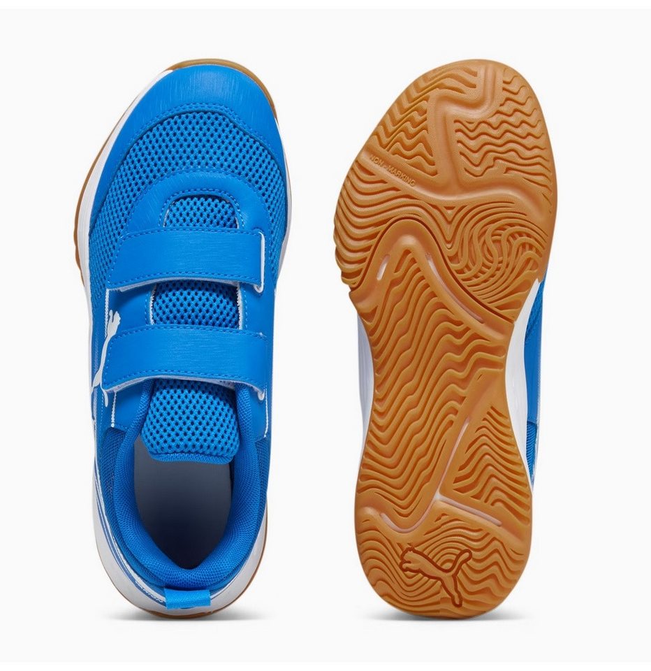 PUMA Hallen-Indoorschuhe Varion II V (Klettverschluss) royalblau/weiss Badmintonschuh Bild 3